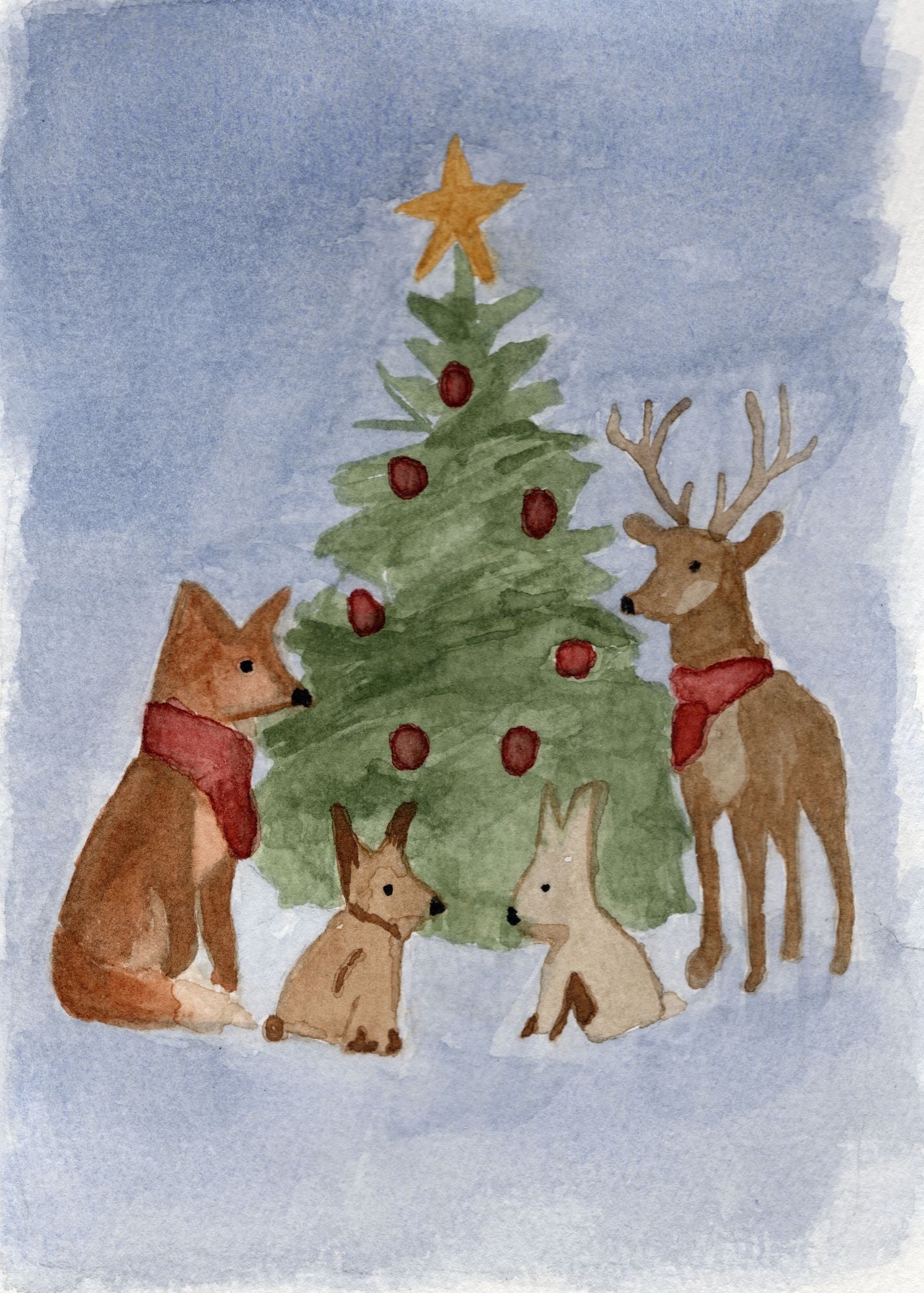 Let Heaven and Nature Sing - *Unframed* Watercolor Art Print 5x7"